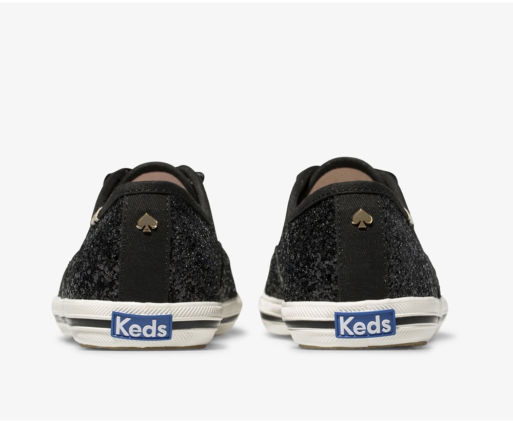 Tenis Keds Mujer Negros - Kate Spade New York Champion Glitter - 2987-DUNVJ